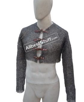 Stainless Steel Rust Proof Half Chain Mail Shirt with Fasteners